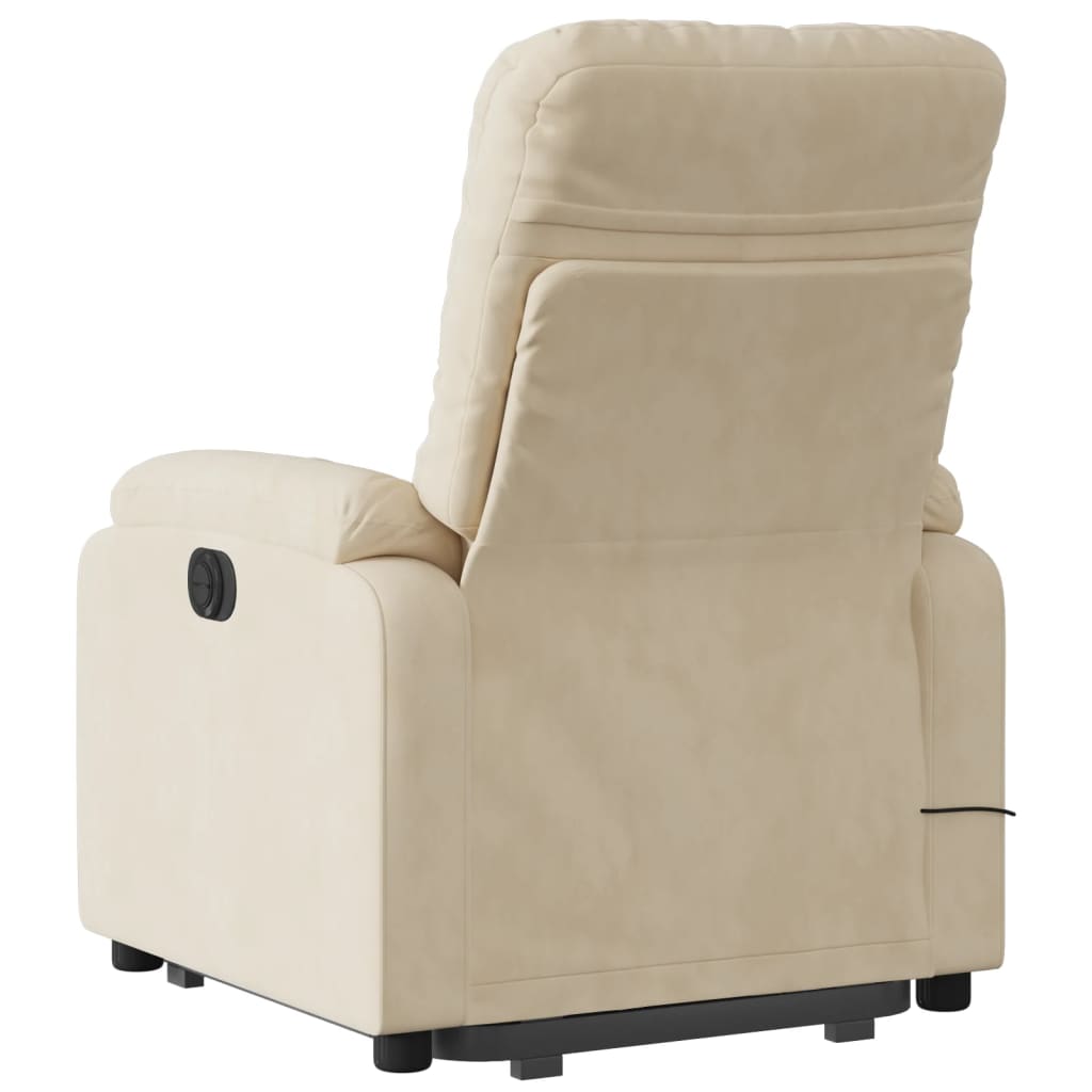 Fauteuil de massage debout, tissu microfibre réglable électriquement