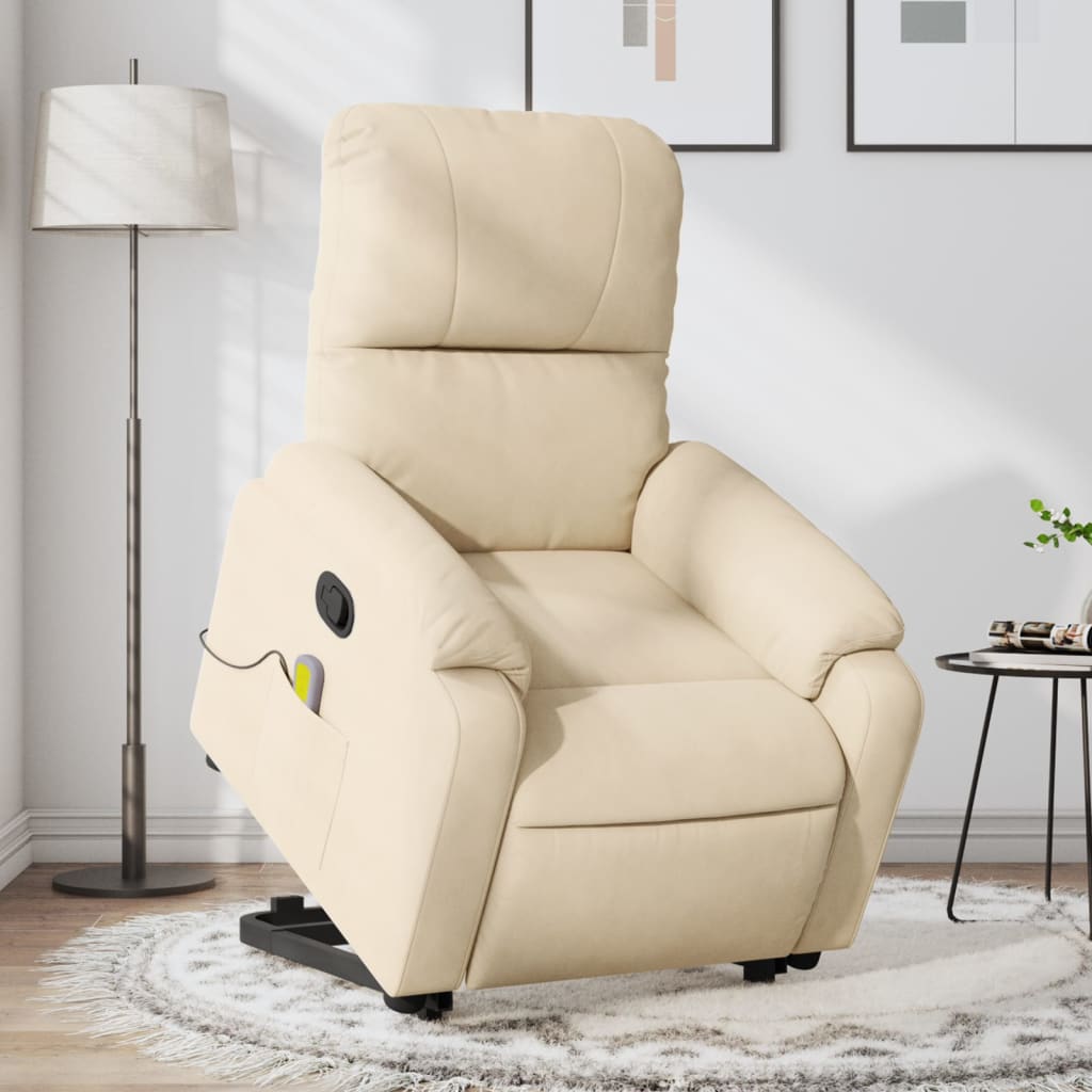 Fauteuil de massage debout, tissu microfibre réglable électriquement