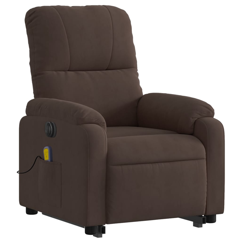 Fauteuil de massage debout, tissu microfibre réglable électriquement