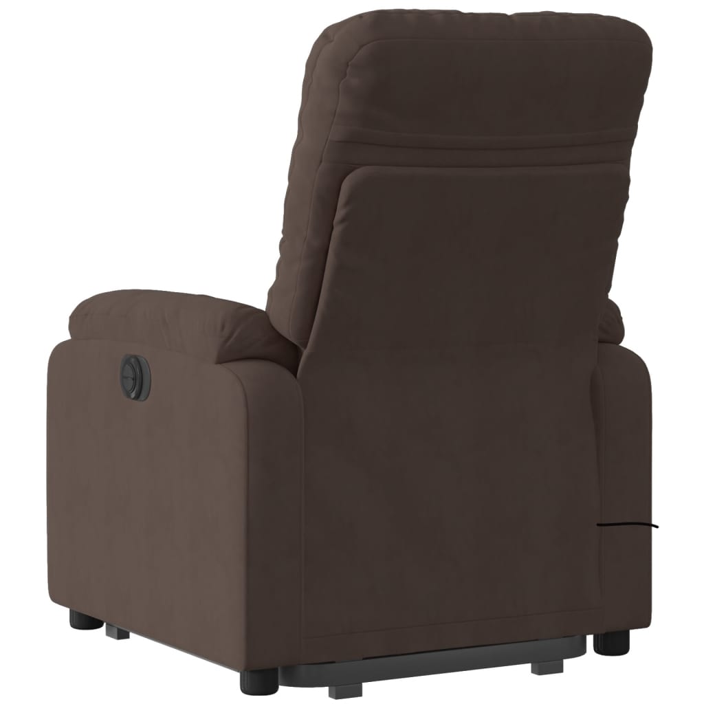 Fauteuil de massage debout, tissu microfibre réglable électriquement