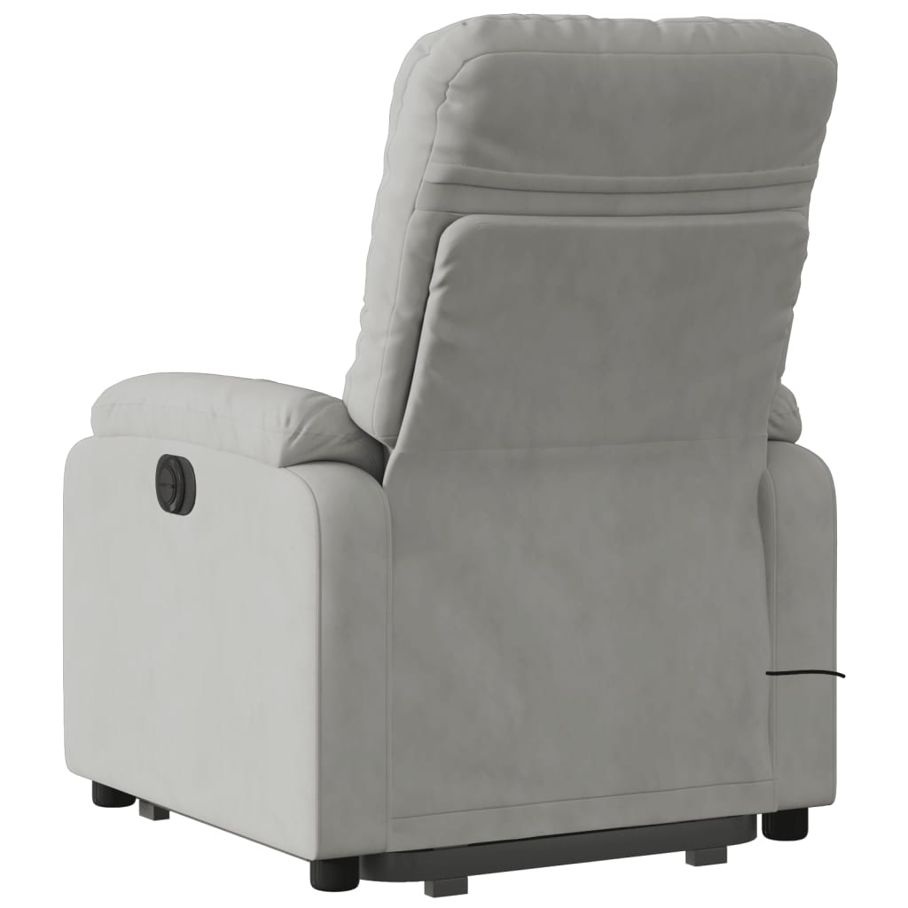 Fauteuil de massage debout, tissu microfibre réglable électriquement