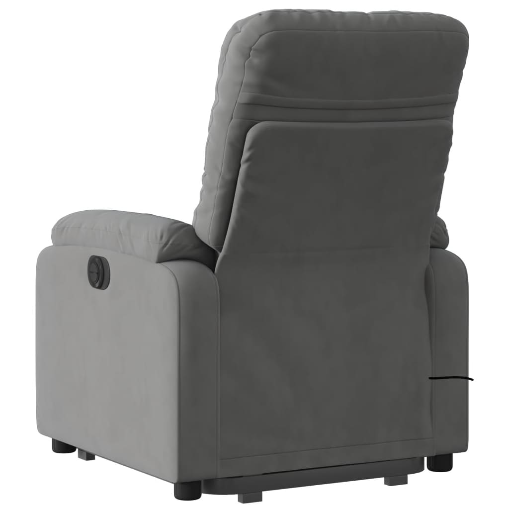 Fauteuil de massage debout, tissu microfibre réglable électriquement