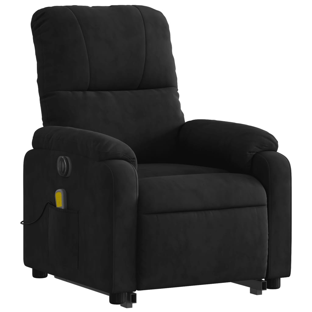 Fauteuil de massage debout, tissu microfibre réglable électriquement