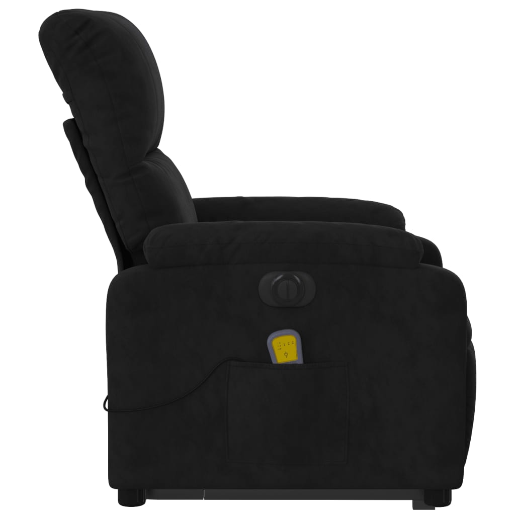 Fauteuil de massage debout, tissu microfibre réglable électriquement