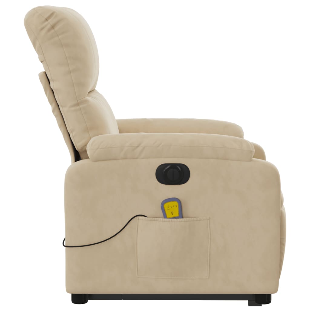 Fauteuil de massage debout, tissu microfibre réglable électriquement