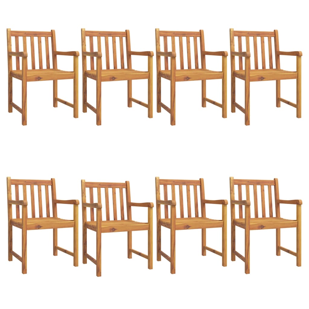 Chaises de jardin 8 pcs 56x55,5x90 cm bois d'acacia massif