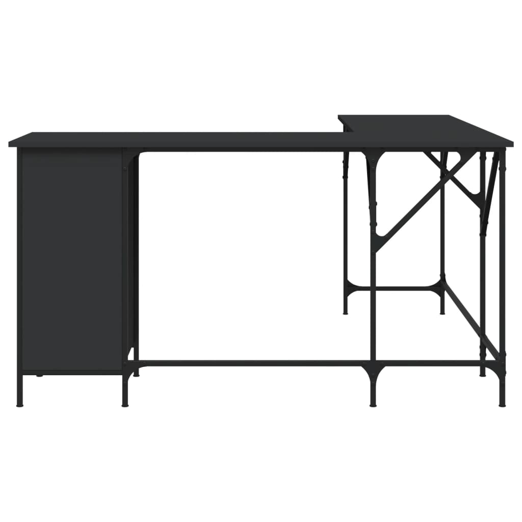 Bureau 141x141x75 cm bewerkt hout