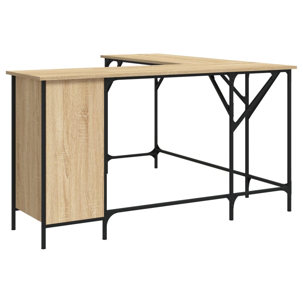 Bureau 141x141x75 cm bewerkt hout