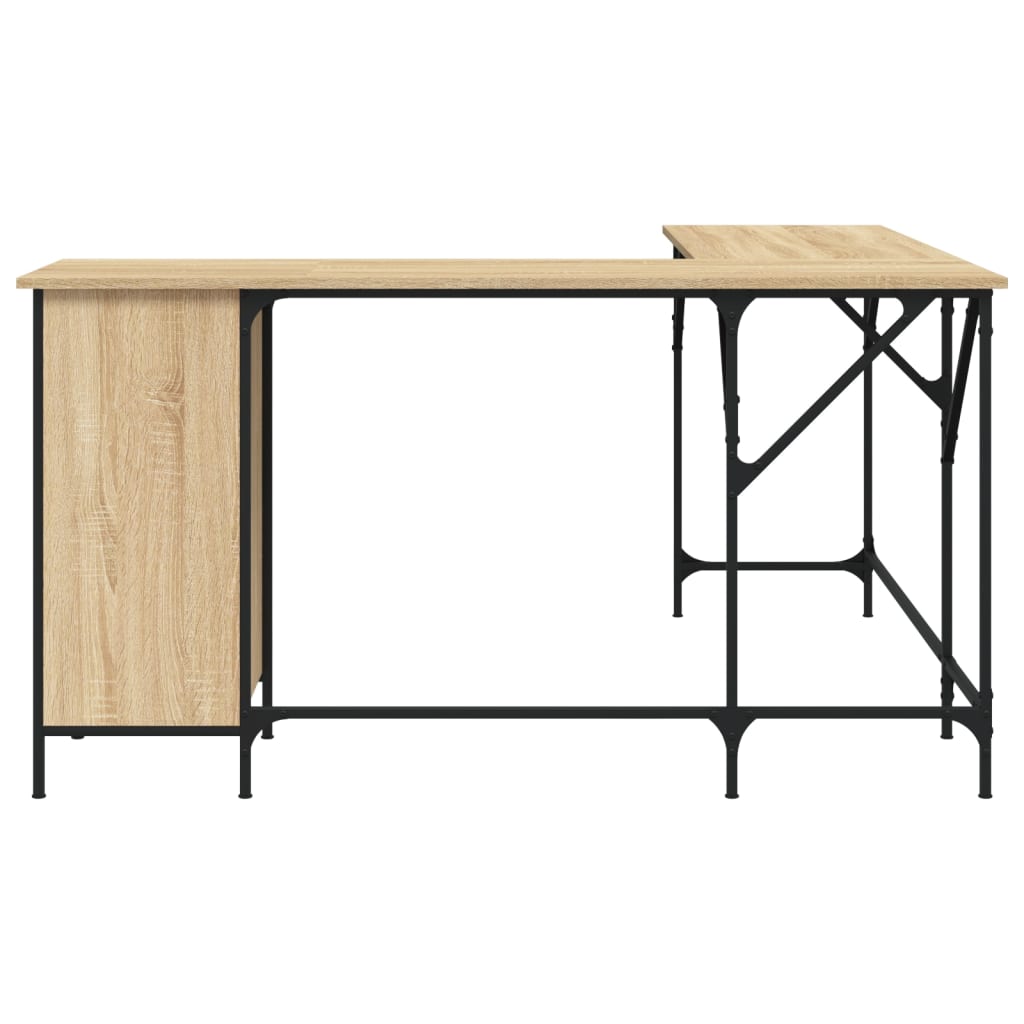 Bureau 141x141x75 cm bewerkt hout