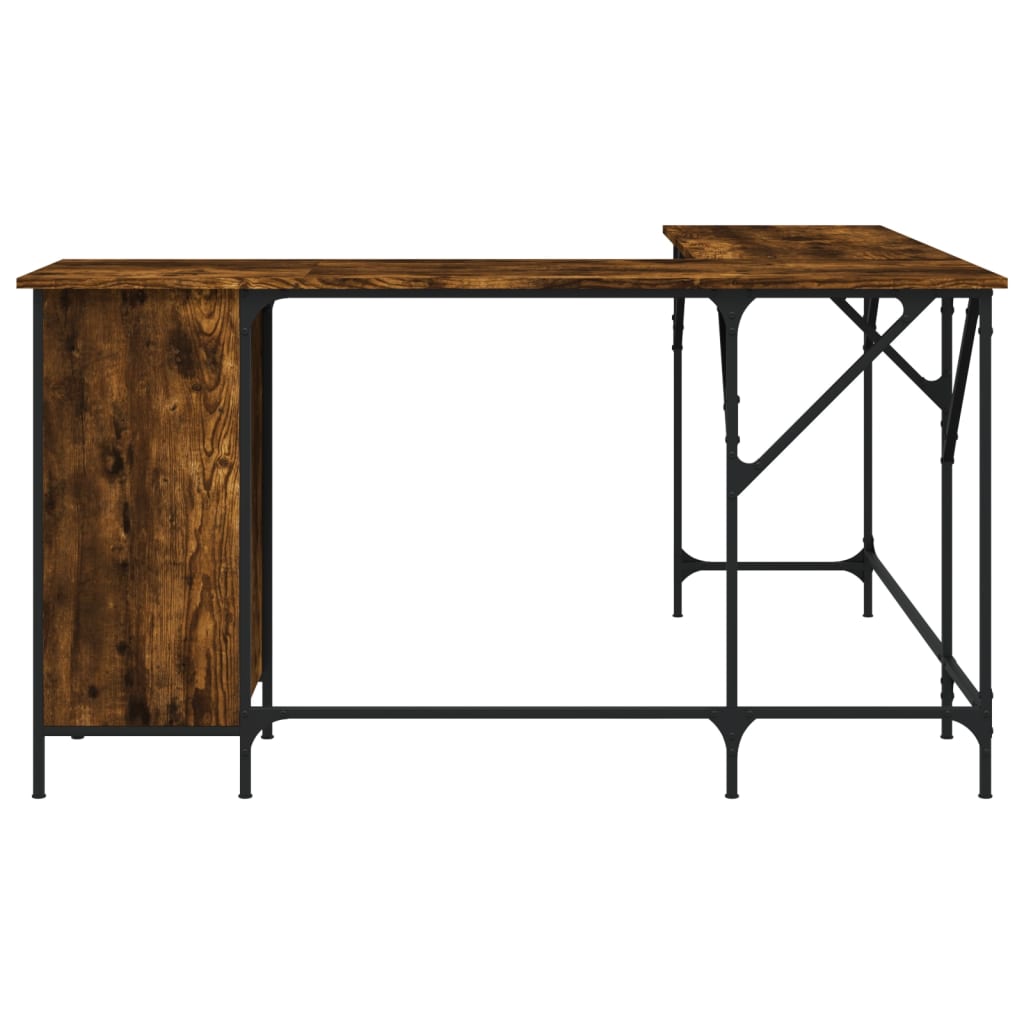 Bureau 141x141x75 cm bewerkt hout