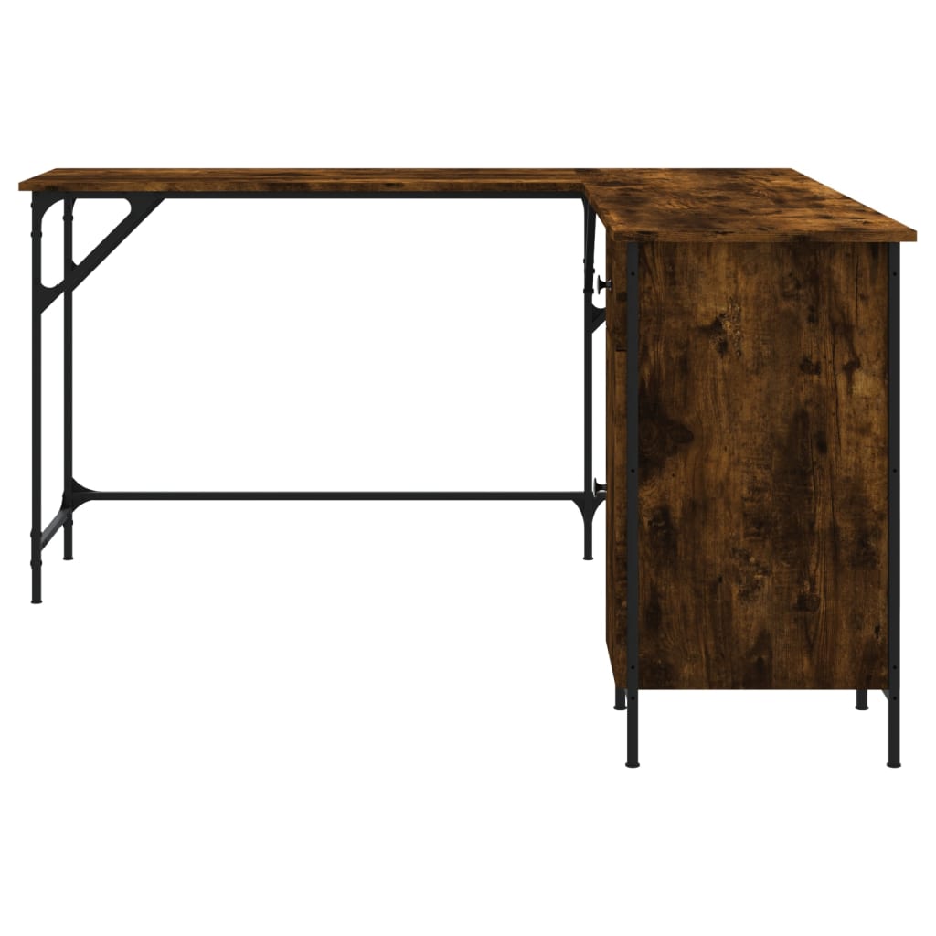 Bureau 141x141x75 cm bewerkt hout