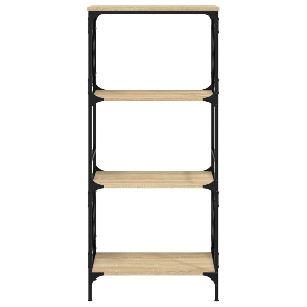 Boekenkast 3-laags 59x35x90,5 cm bewerkt hout