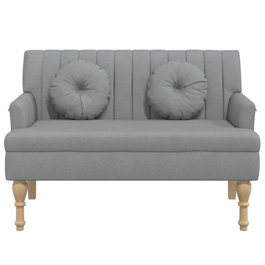 Banc avec coussins 113x64,5x75,5 cm en tissu