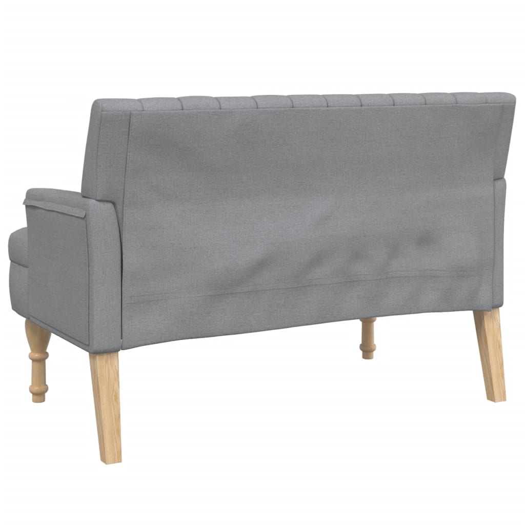 Banc avec coussins 113x64,5x75,5 cm en tissu