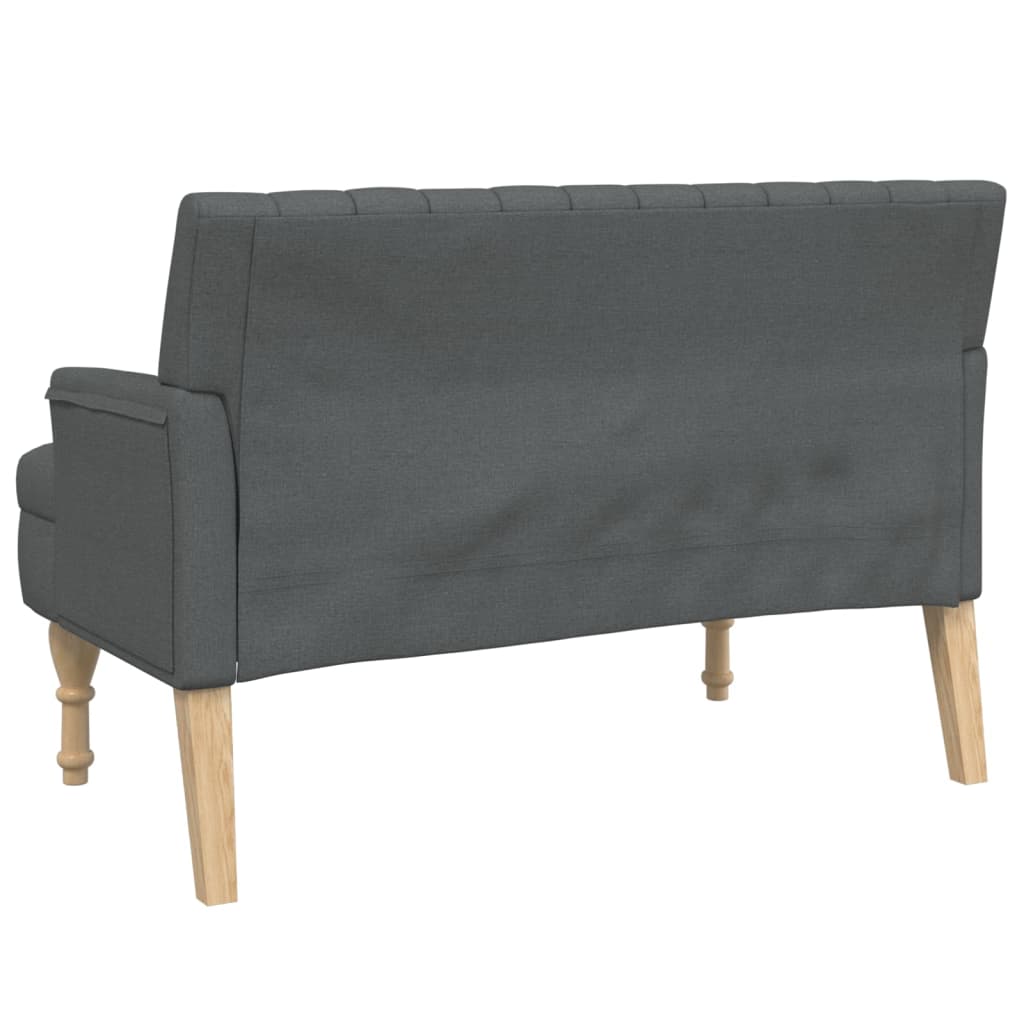 Bankje met kussens 113x64,5x75,5 cm stof