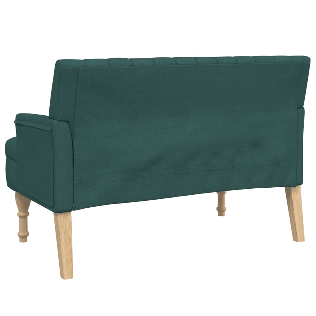 Banc avec coussins 113x64,5x75,5 cm en tissu