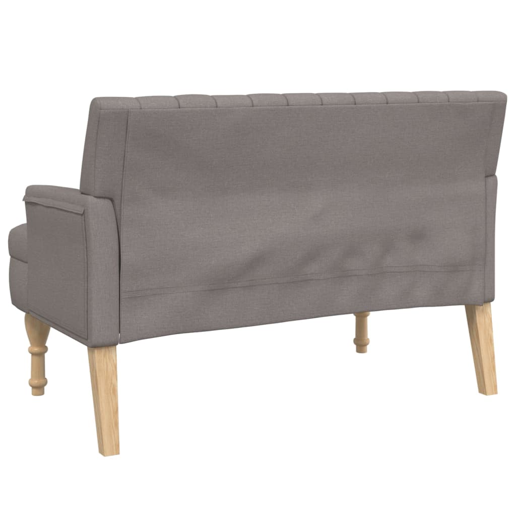 Banc avec coussins 113x64,5x75,5 cm en tissu