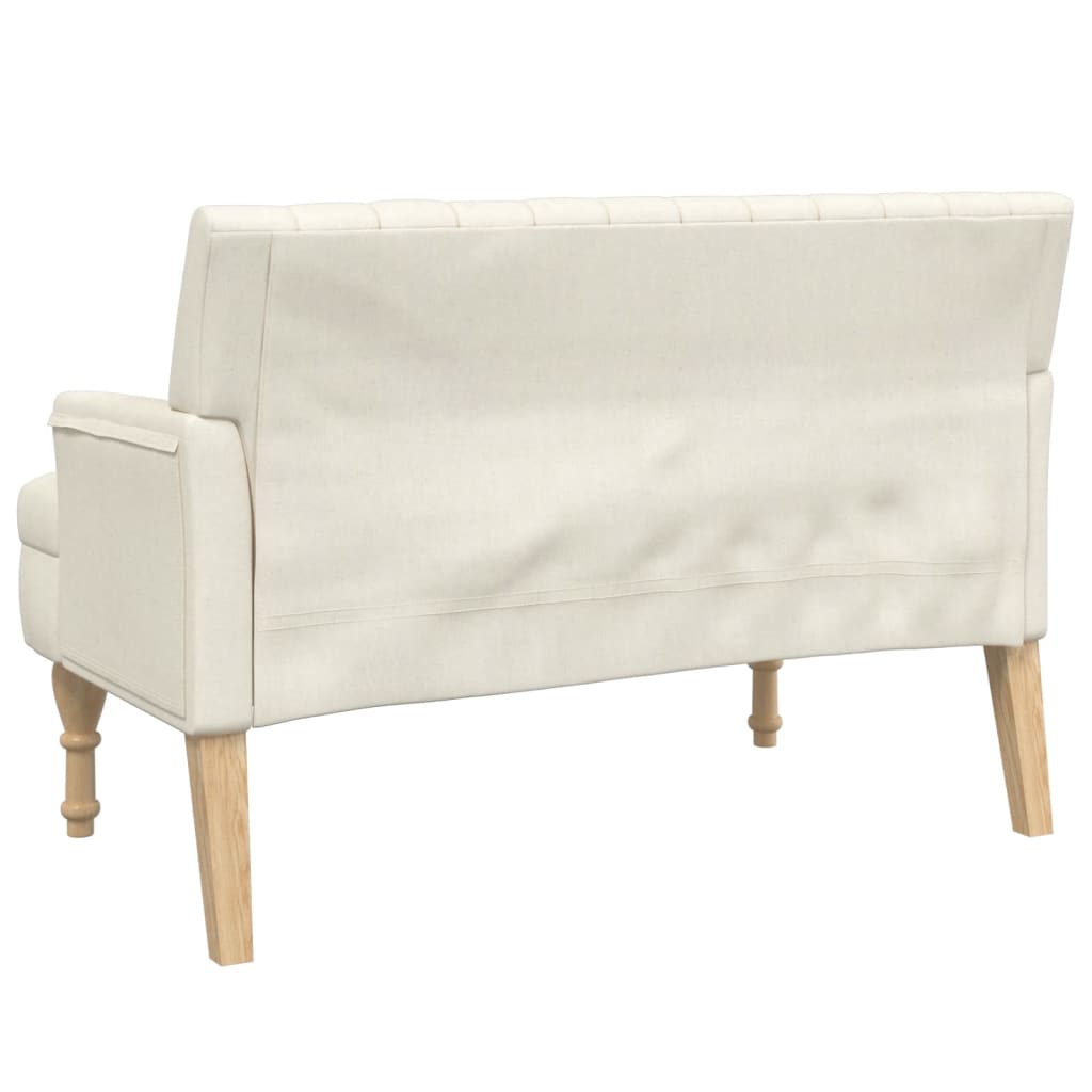 Banc avec coussins 113x64,5x75,5 cm en tissu