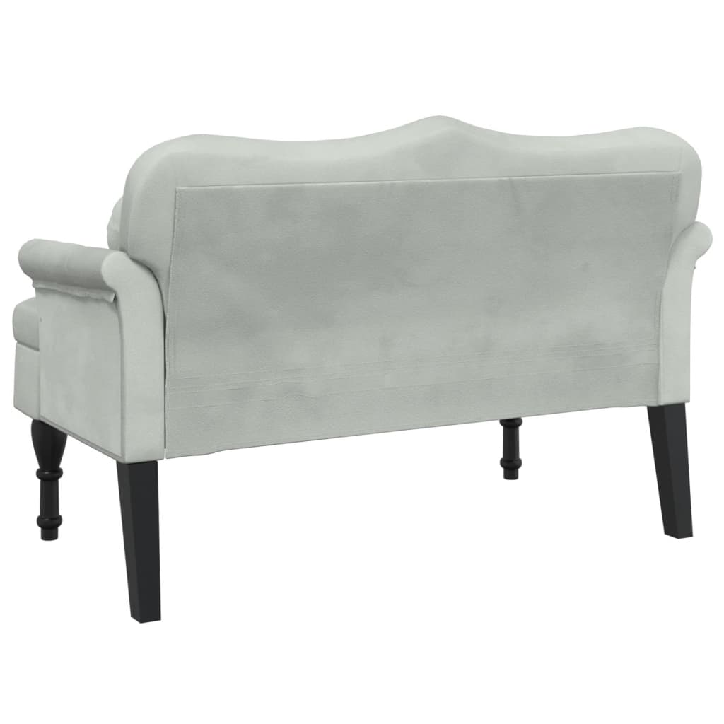 Banc avec coussins 120,5x65x75 cm velours