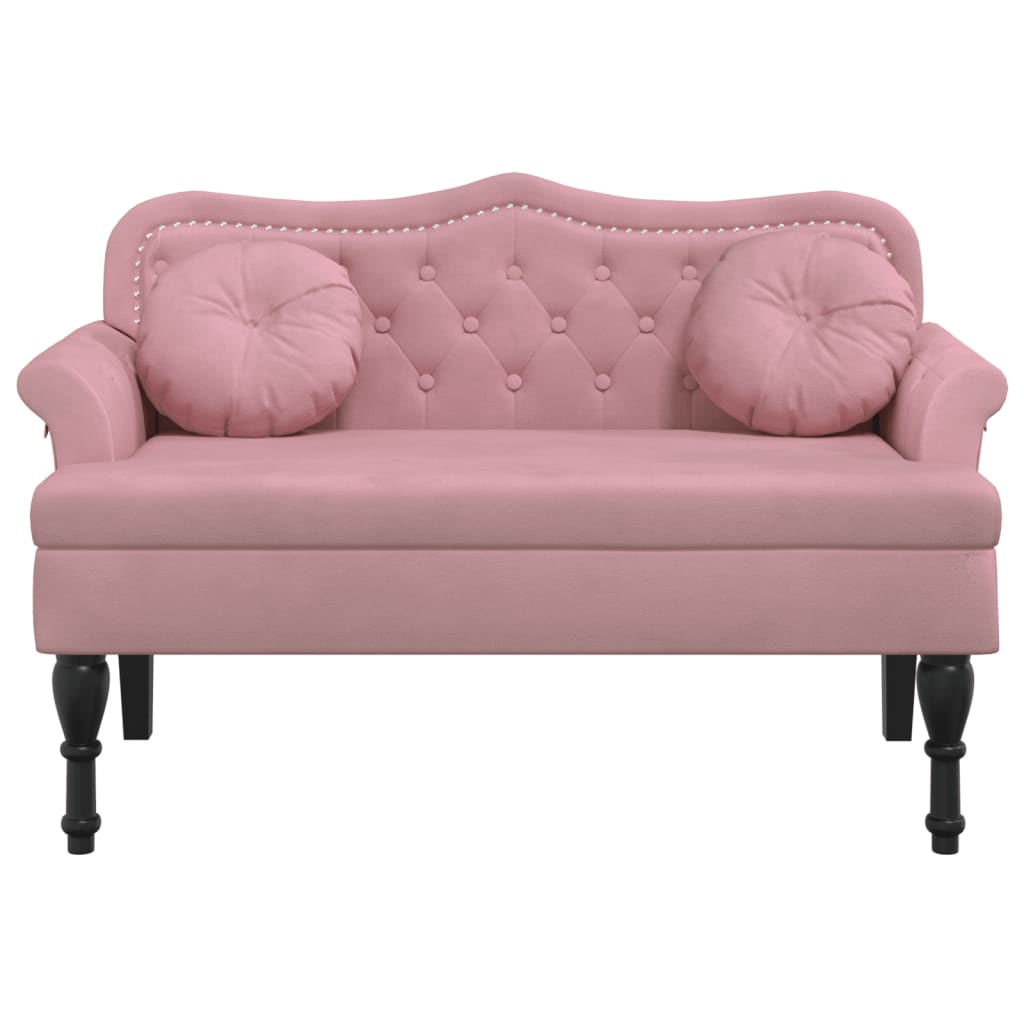 Banc avec coussins 120,5x65x75 cm velours