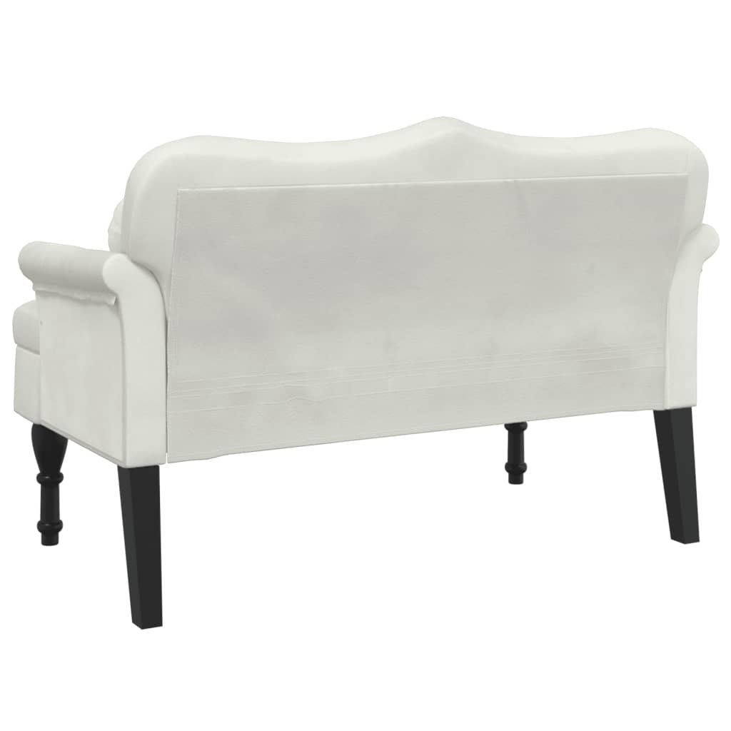 Banc avec coussins 120,5x65x75 cm velours