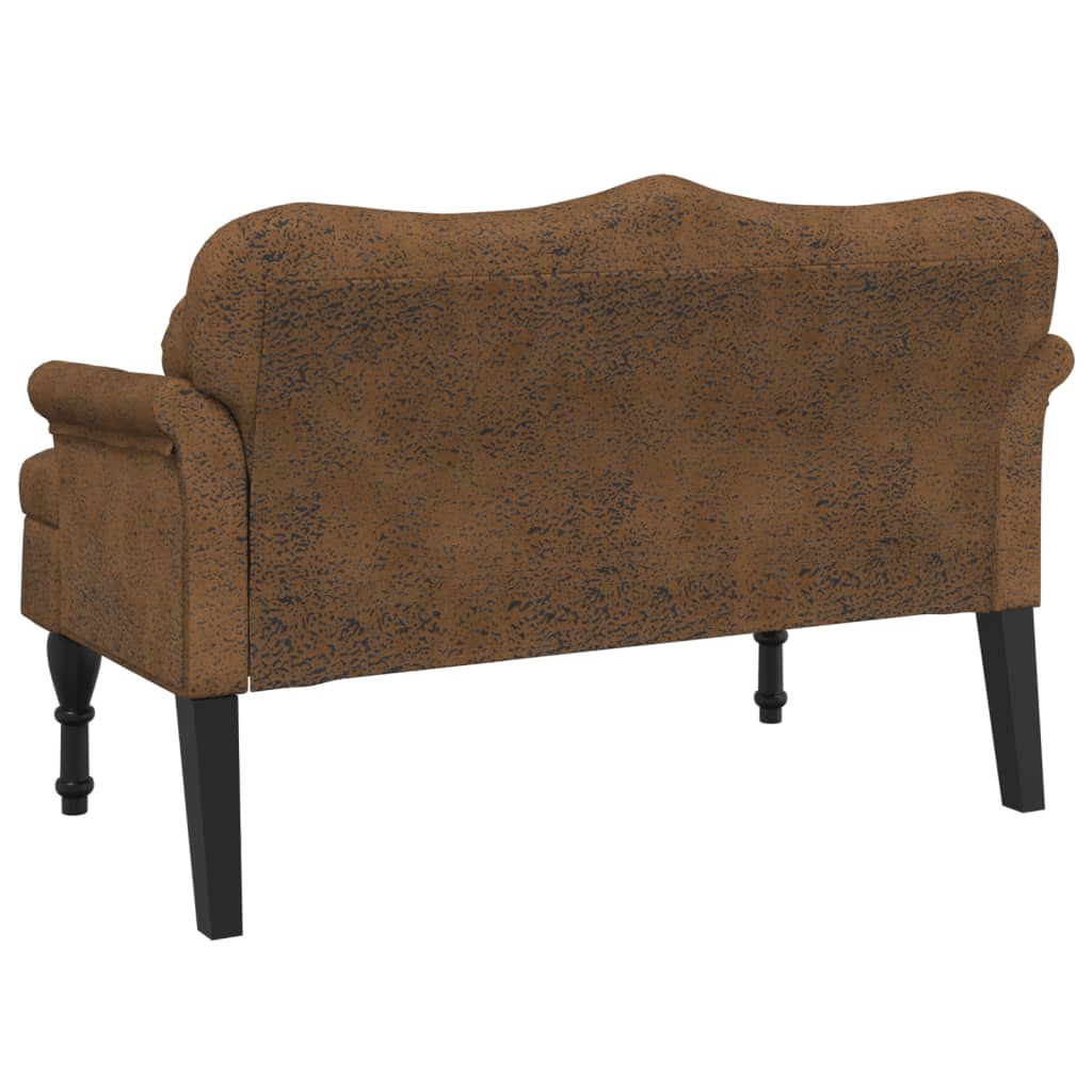 Banc avec coussins 120,5x65x75 cm velours