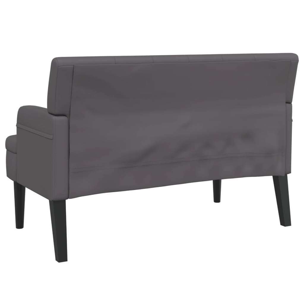 Banc avec dossier 112x65,5x75 cm cuir artificiel marron