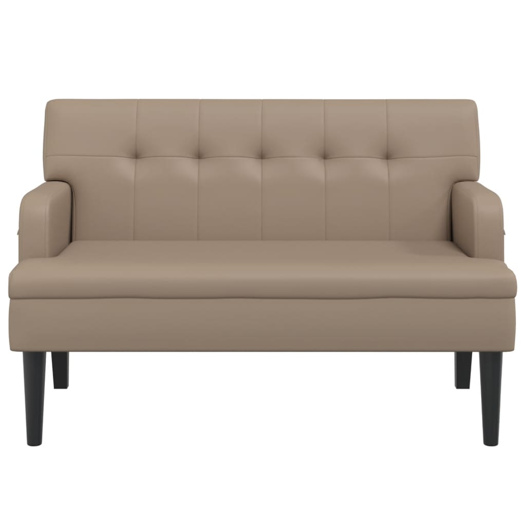 Banc avec dossier 112x65,5x75 cm cuir artificiel marron