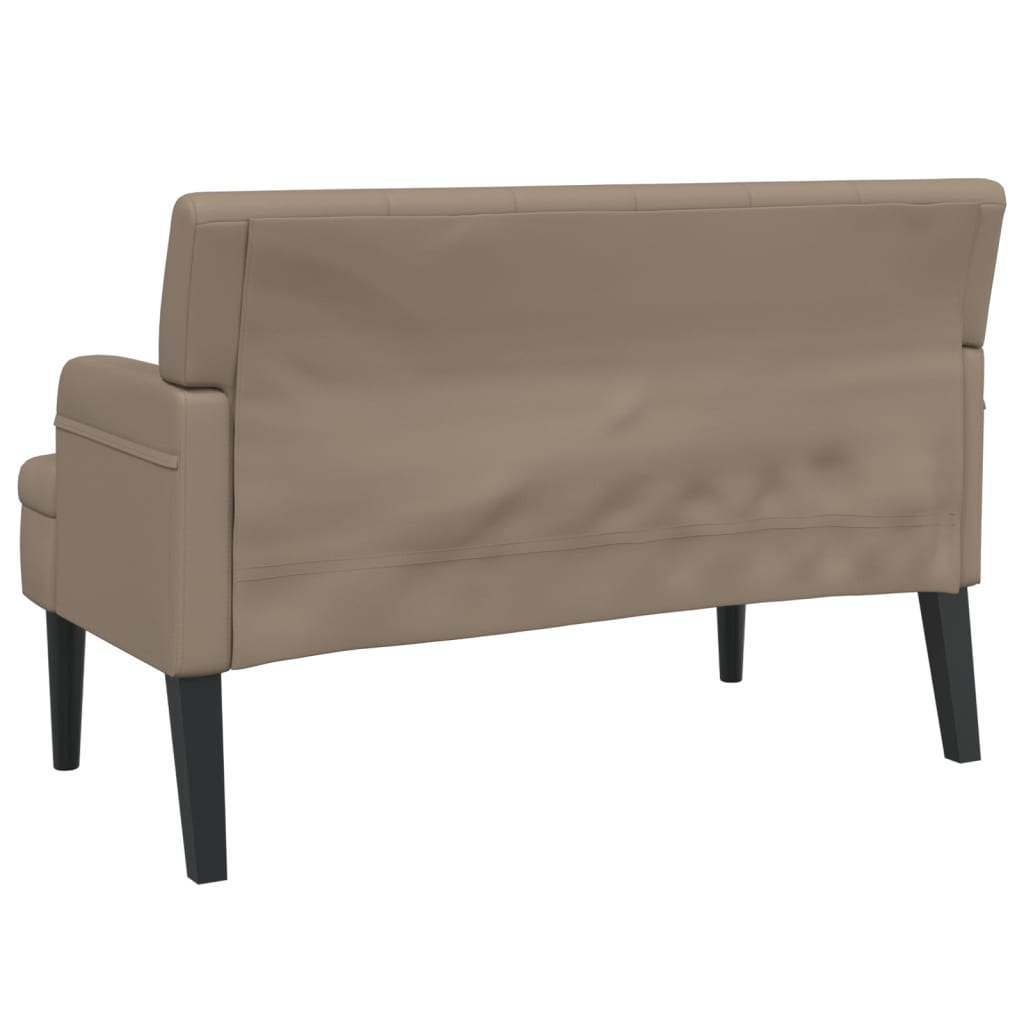 Banc avec dossier 112x65,5x75 cm cuir artificiel marron