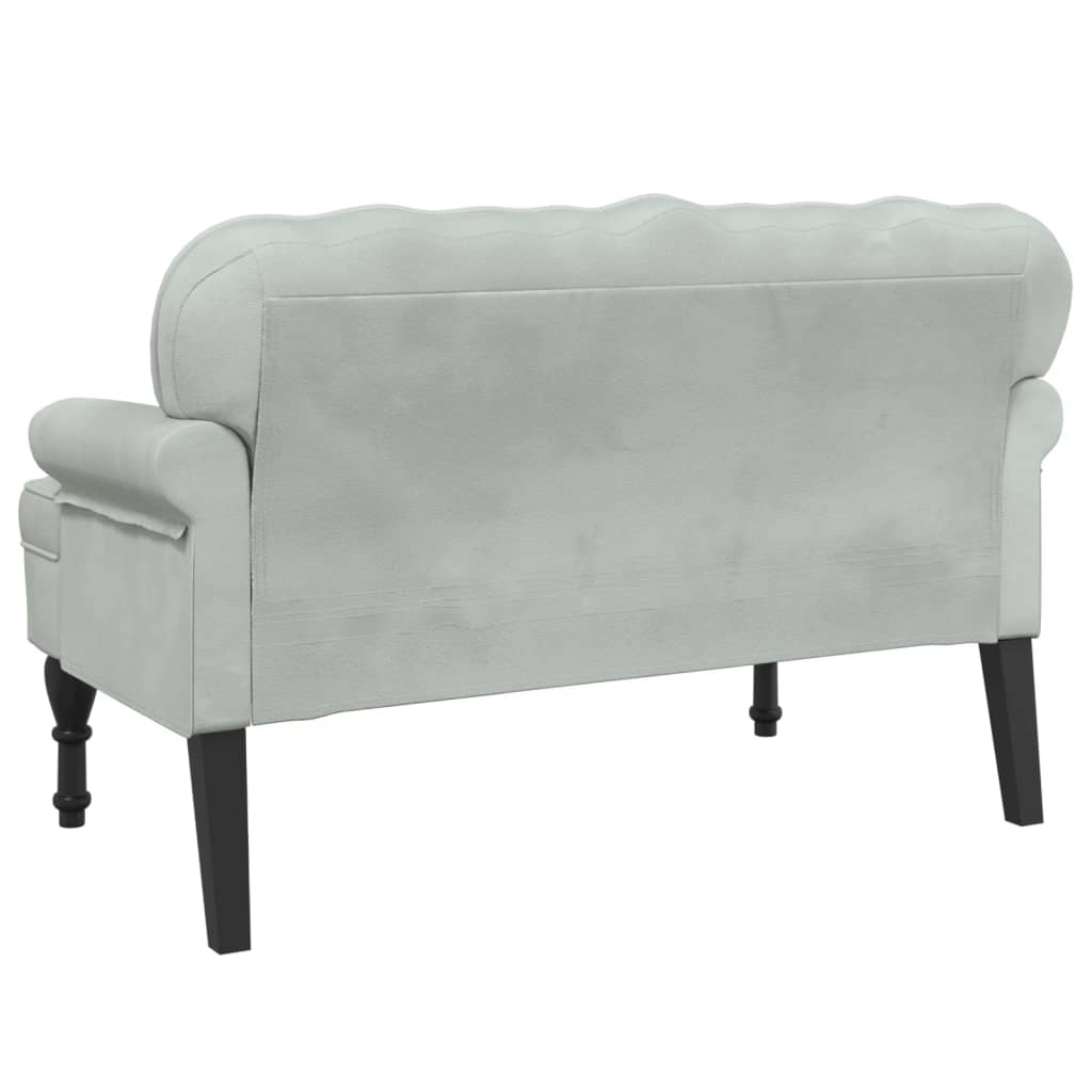 Banc avec dossier 119,5x64,5x75 cm velours