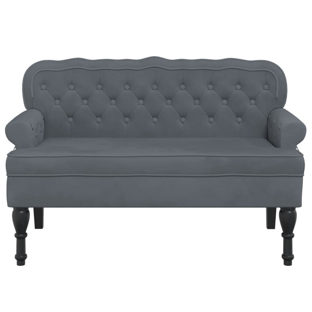 Banc avec dossier 119,5x64,5x75 cm velours