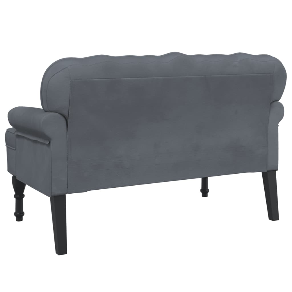 Banc avec dossier 119,5x64,5x75 cm velours