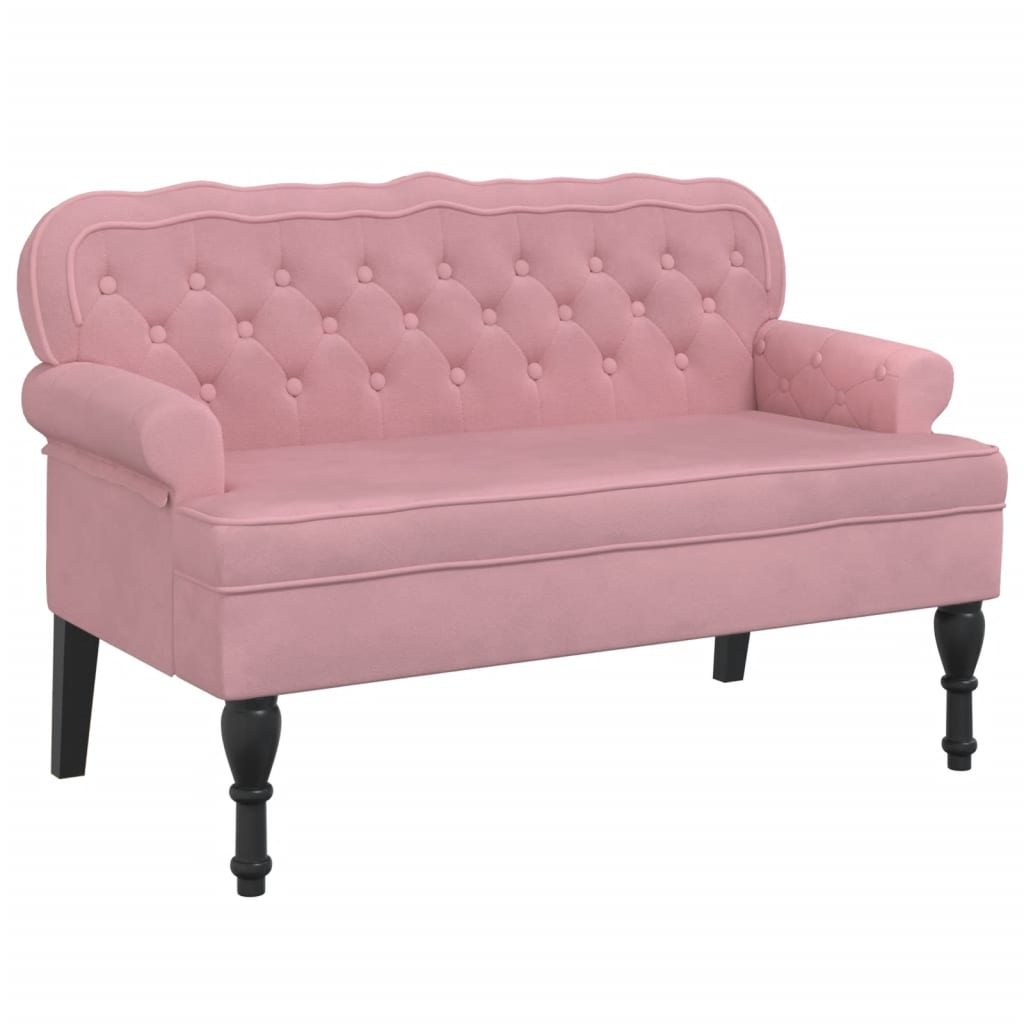 Banc avec dossier 119,5x64,5x75 cm velours