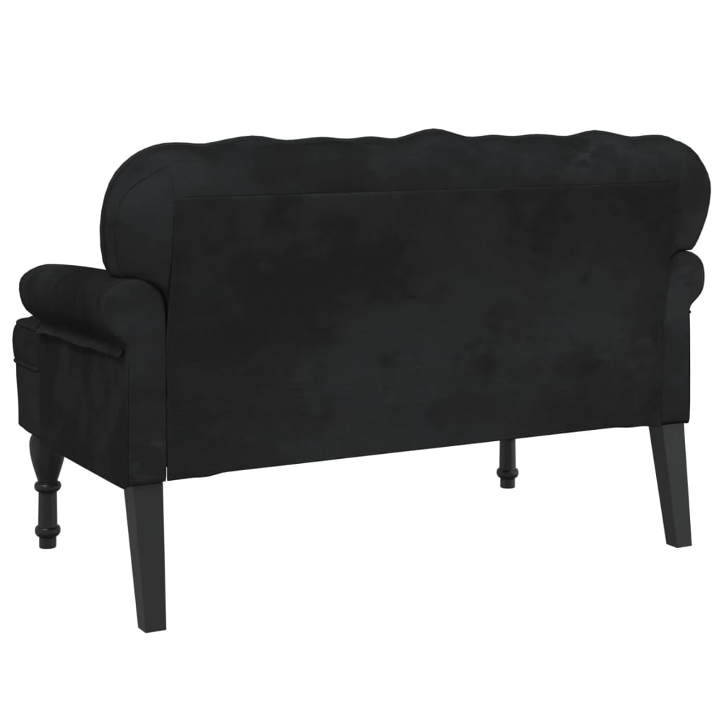 Banc avec dossier 119,5x64,5x75 cm velours