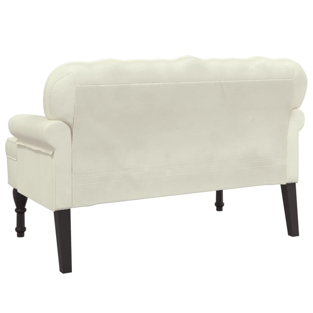 Banc avec dossier 119,5x64,5x75 cm velours