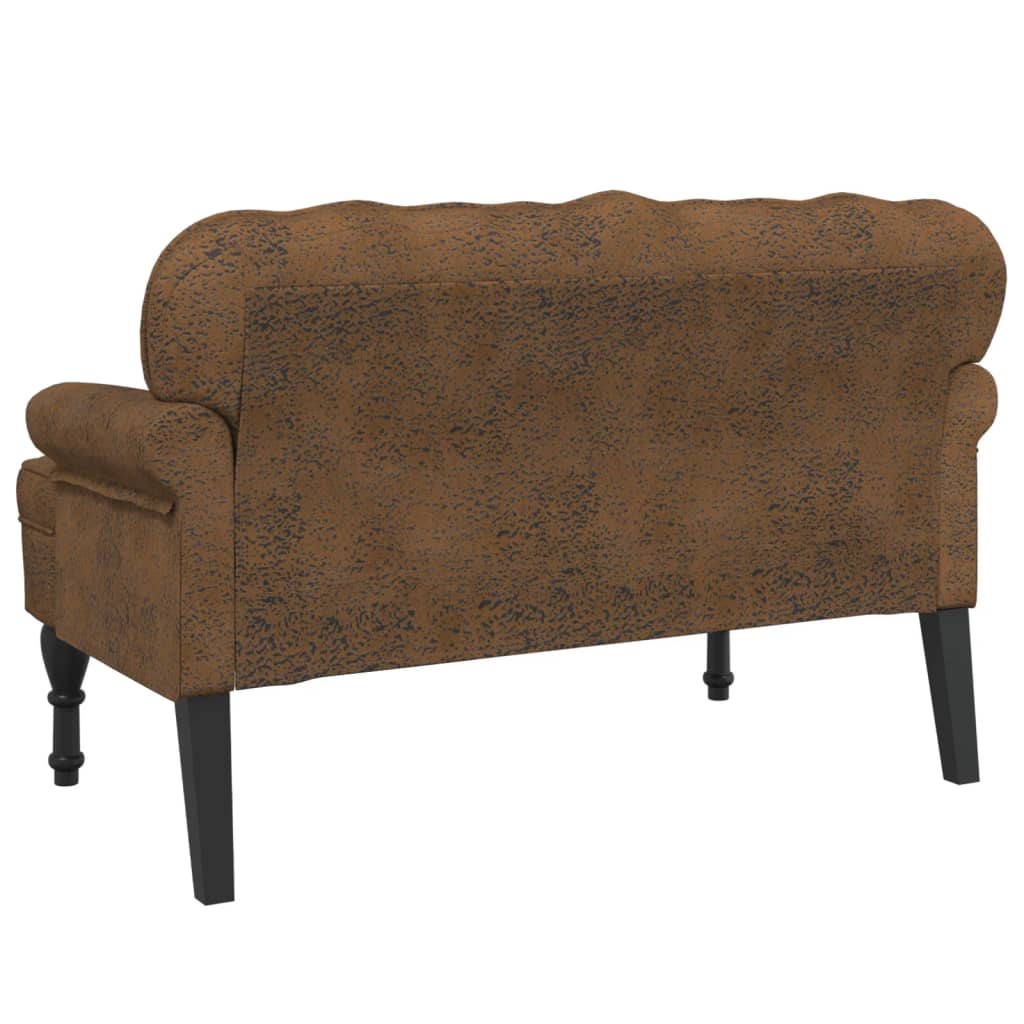 Banc avec dossier 119,5x64,5x75 cm velours