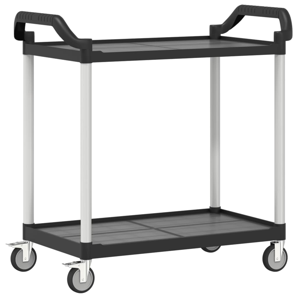 Trolley 2-laags 99x50x97 cm aluminium