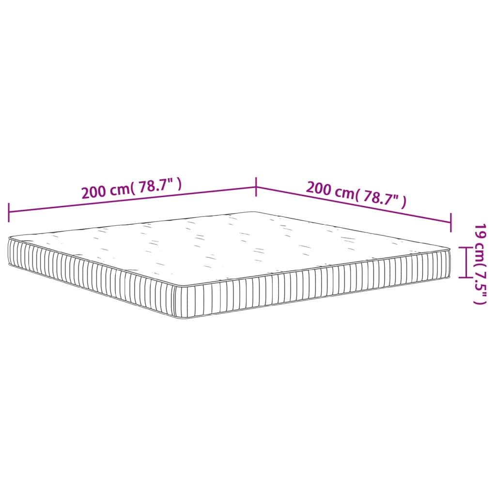 Pocketveringmatras middelhard 140x200 cm