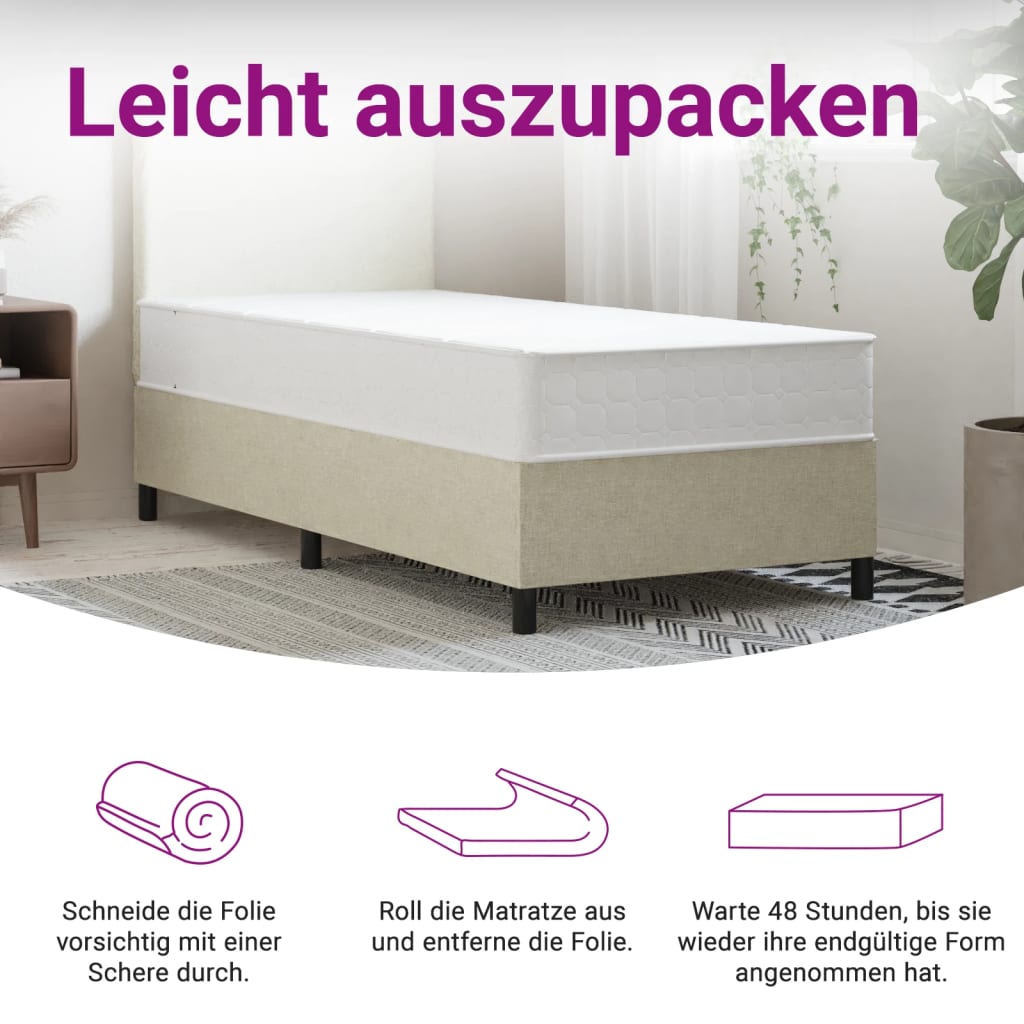 Matelas à ressorts ensachés mi-dur 160x200 cm Super King Size