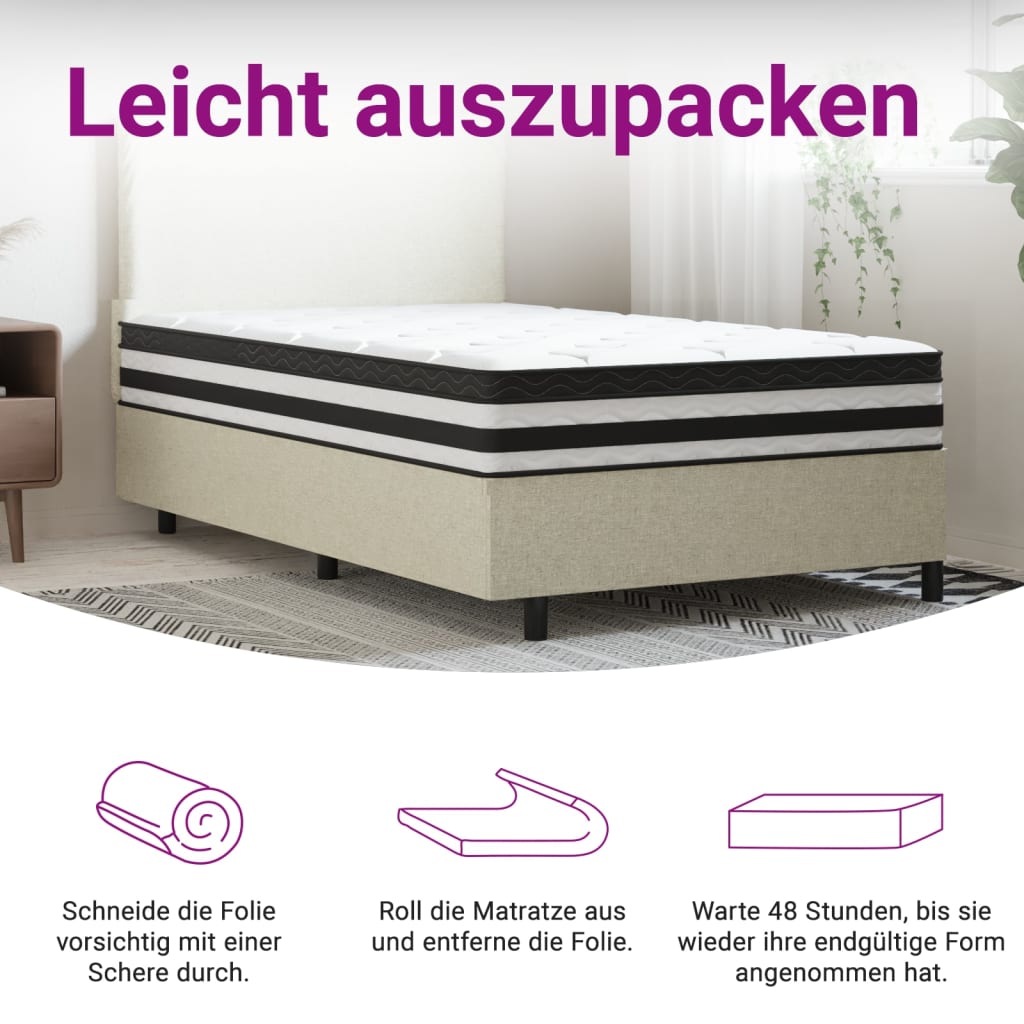 Pocketveringmatras middelhard 200x200 cm