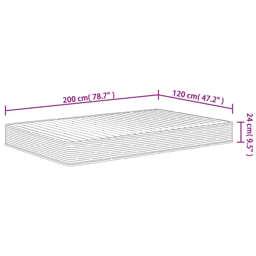 Matelas mousse mi-doux 90x200 cm