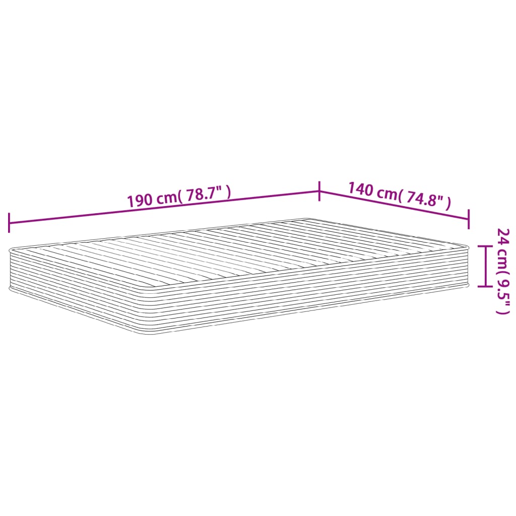 Matelas mousse mi-doux 90x200 cm