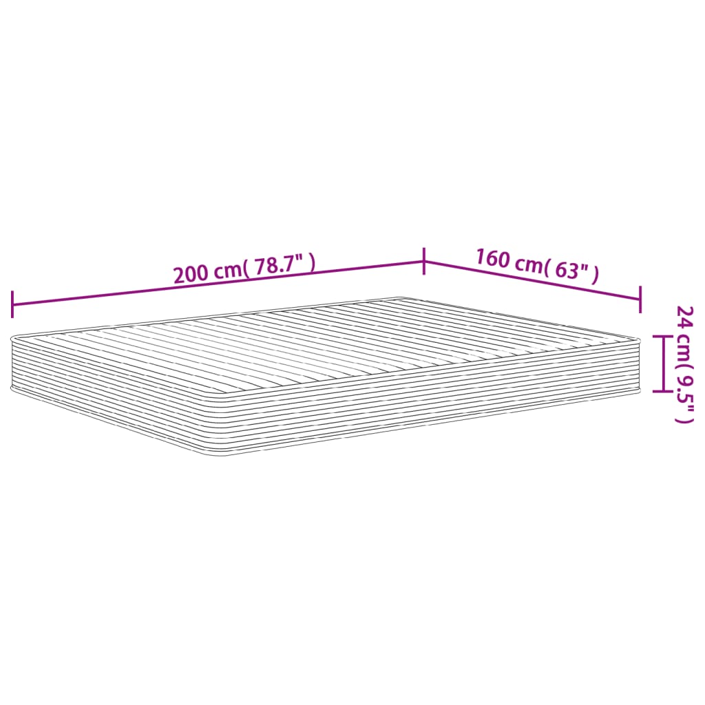 Matelas mousse mi-doux 90x200 cm