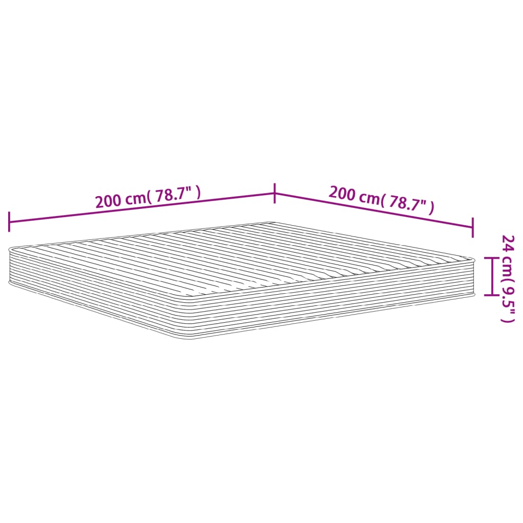 Schuimmatras middelzacht 90x200 cm