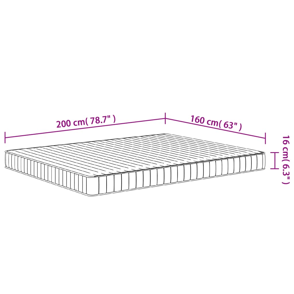 Matelas mousse mi-doux 70x200 cm