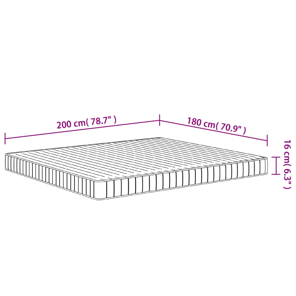 Matelas mousse mi-doux 70x200 cm