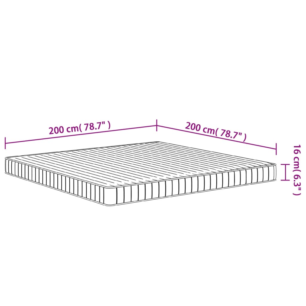 Matelas mousse mi-doux 70x200 cm