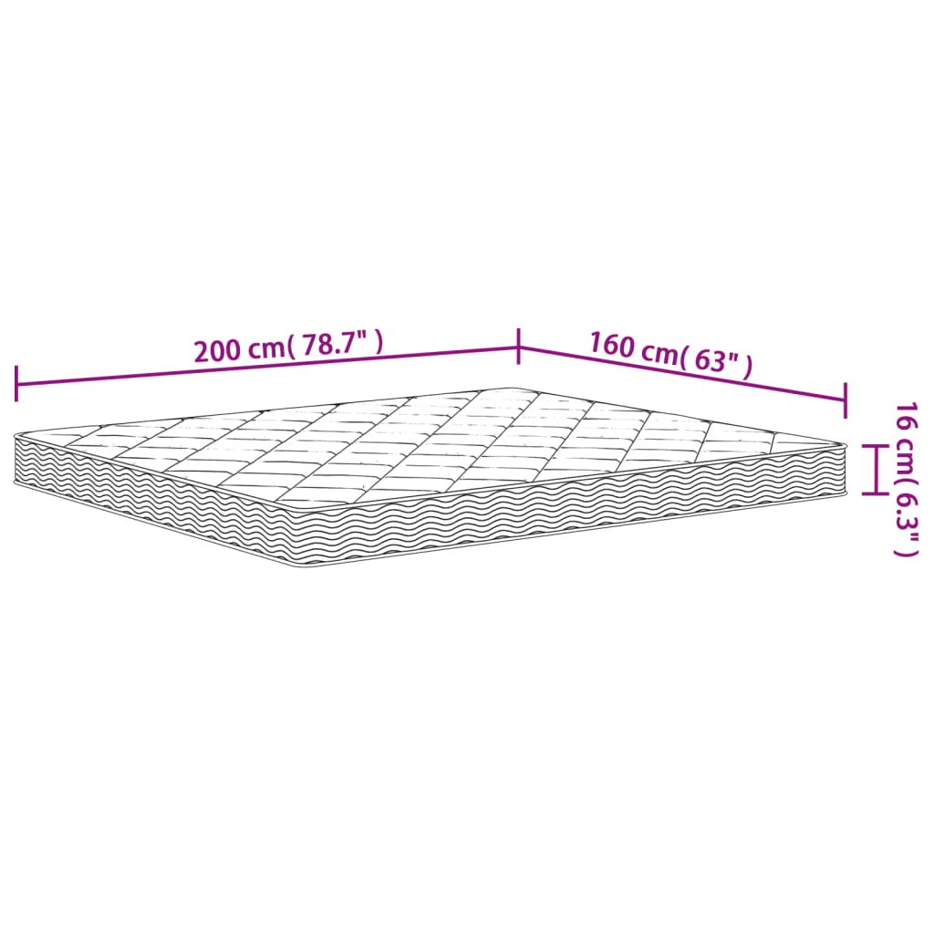 Matelas mousse mi-souple 80x200 cm