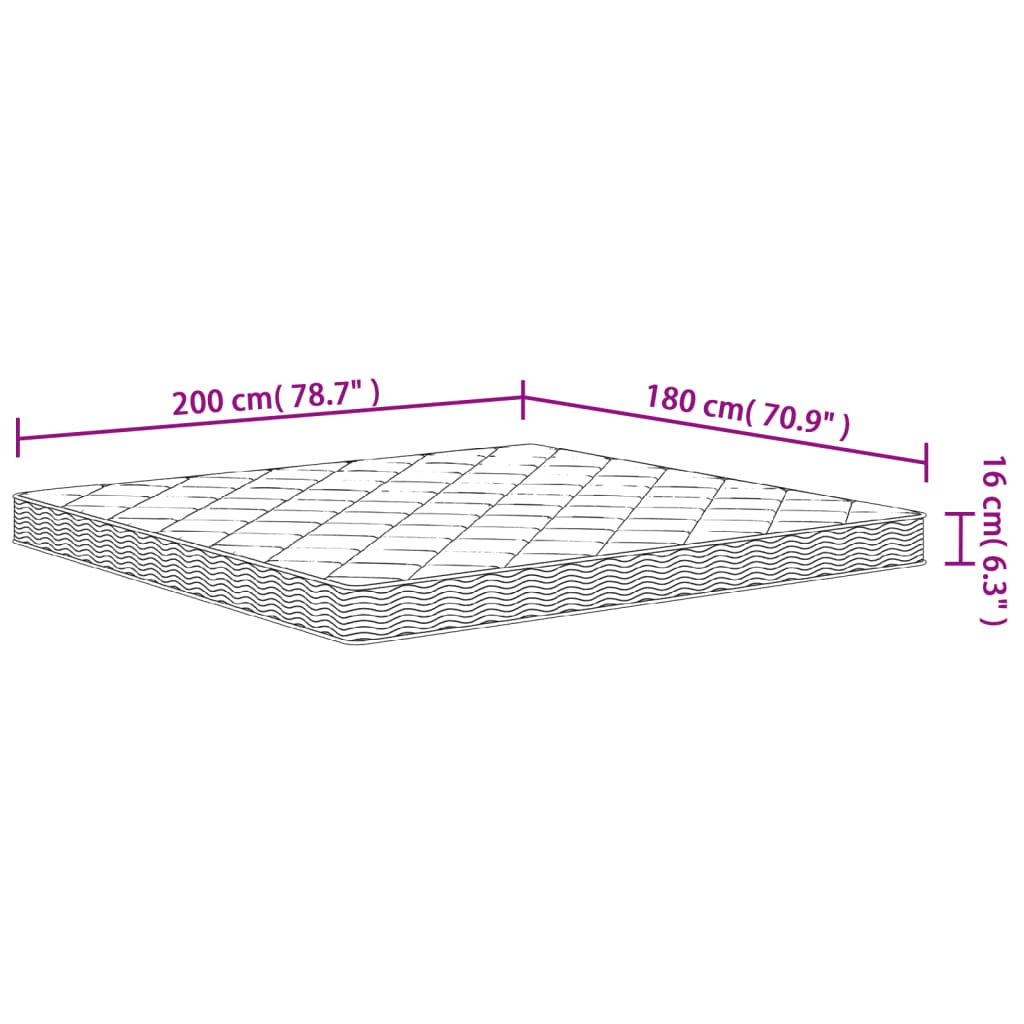 Schuimmatras middelzacht 80x200 cm