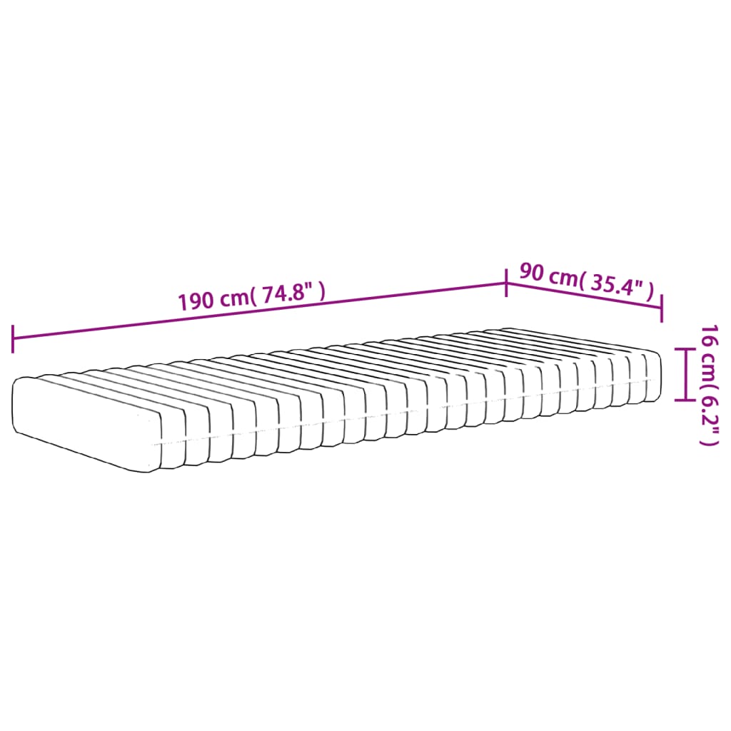 Matelas mousse mi-doux 200x200 cm